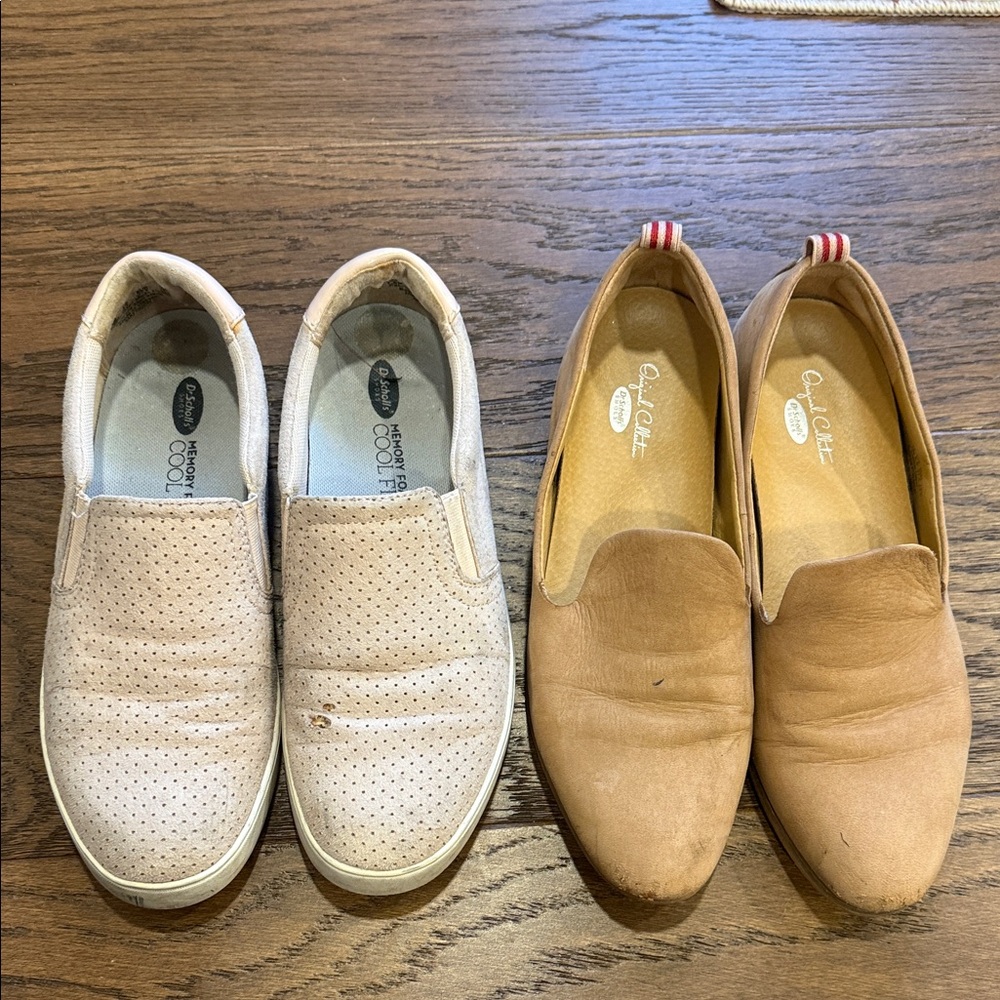 Dr. Schools Women’s Loafer flats - Light Pink and Tan size 7.5 set of 2